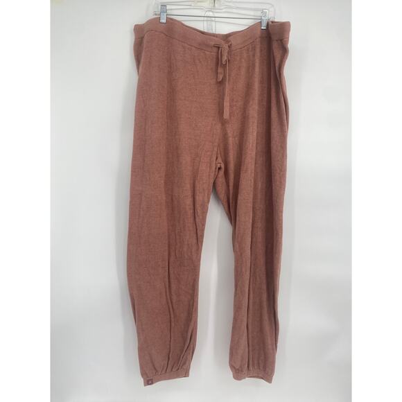Barefoot Dreams CozyChic Ultra Lite Track Pant Teaberry Pink Jogger 2X - Picture 1 of 10